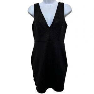 Charlotte Ruse Deep V‎ Front Back LBD Size Medium